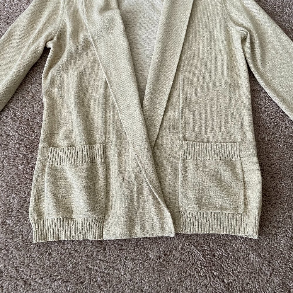 Banana Republic Gold Shimmer Cardigan XS - Picture 6 of 11